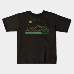 Nature Line Art Kids T-Shirt